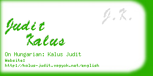 judit kalus business card